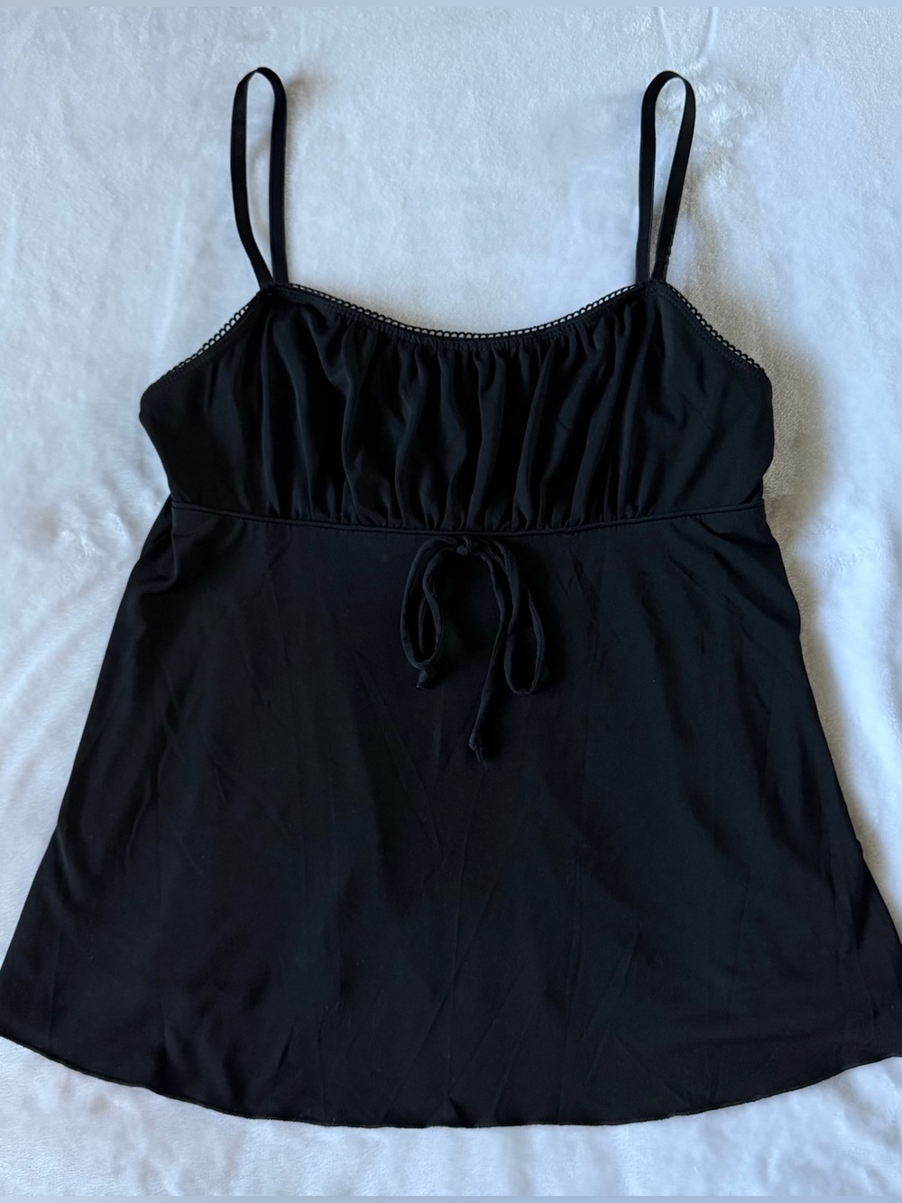 Women's Black Spaghetti Strap Tank Top